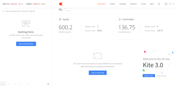 kite dashboard