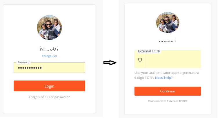 login page