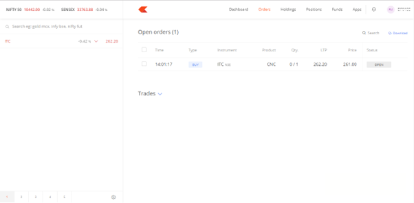open orders